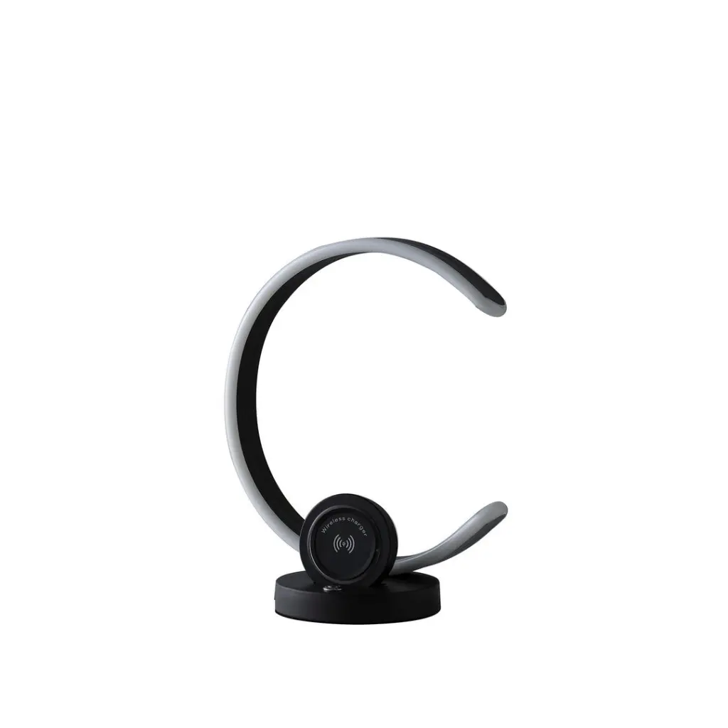 13.25 Inch Modern C Shape LED Desk Lamp USB Wireless Charger & Touch Dimmer california home