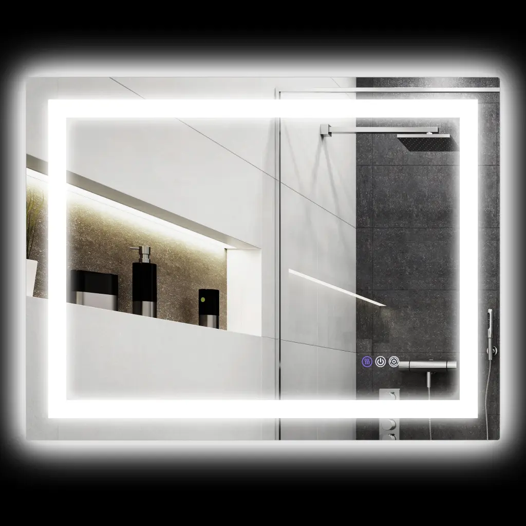 Homcom LED Bathroom Mirror Lights 32" X 24" Backlit Front Lit aosom business