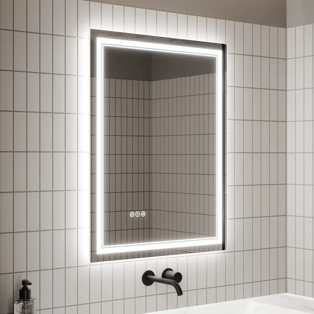 28X36 Inch LED Bathroom Mirror Lights, Modern Vanity Mirror Bathroom global chain solutions