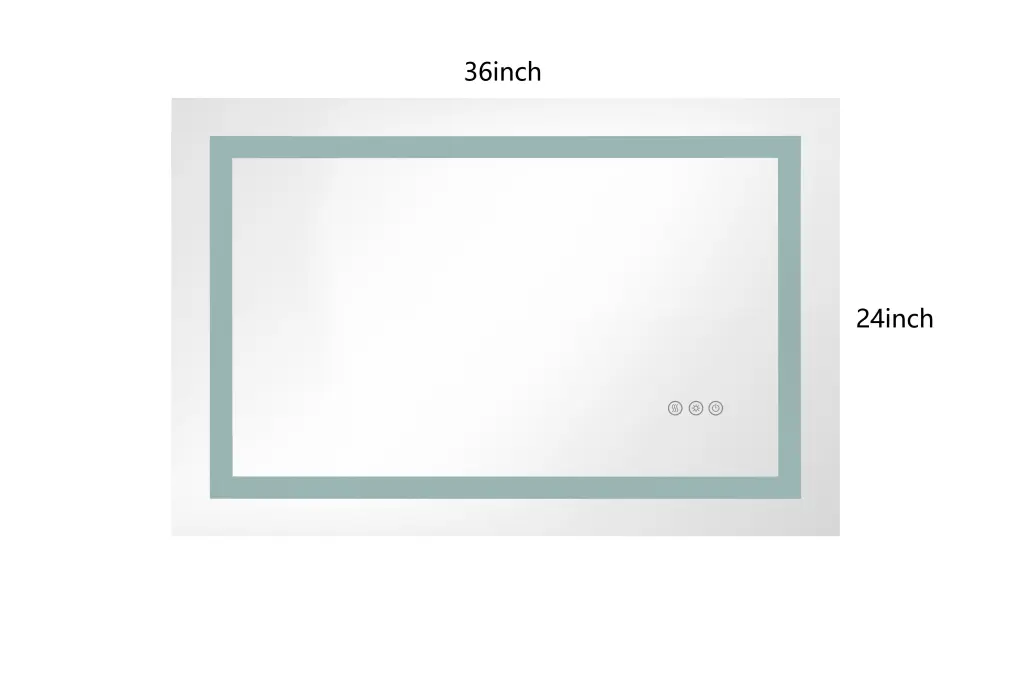 36X 24 Inch LED Mirror Bathroom Vanity Mirrors Lights Wall Mounted rnb