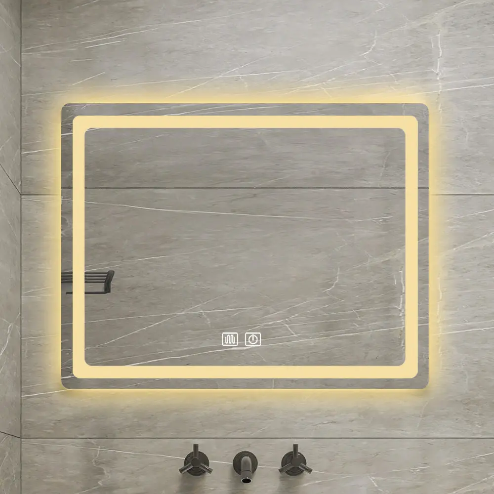 36 Inch H LED Single Bathroom Vanity Mirror Sleek Glass Touch Control singularity