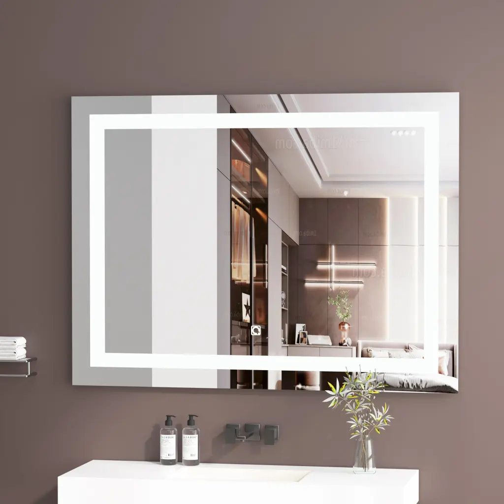 40 x 32 Inch Frameless Rectangular LED Bathroom Vanity Mirror Touch Control w1056 clovis