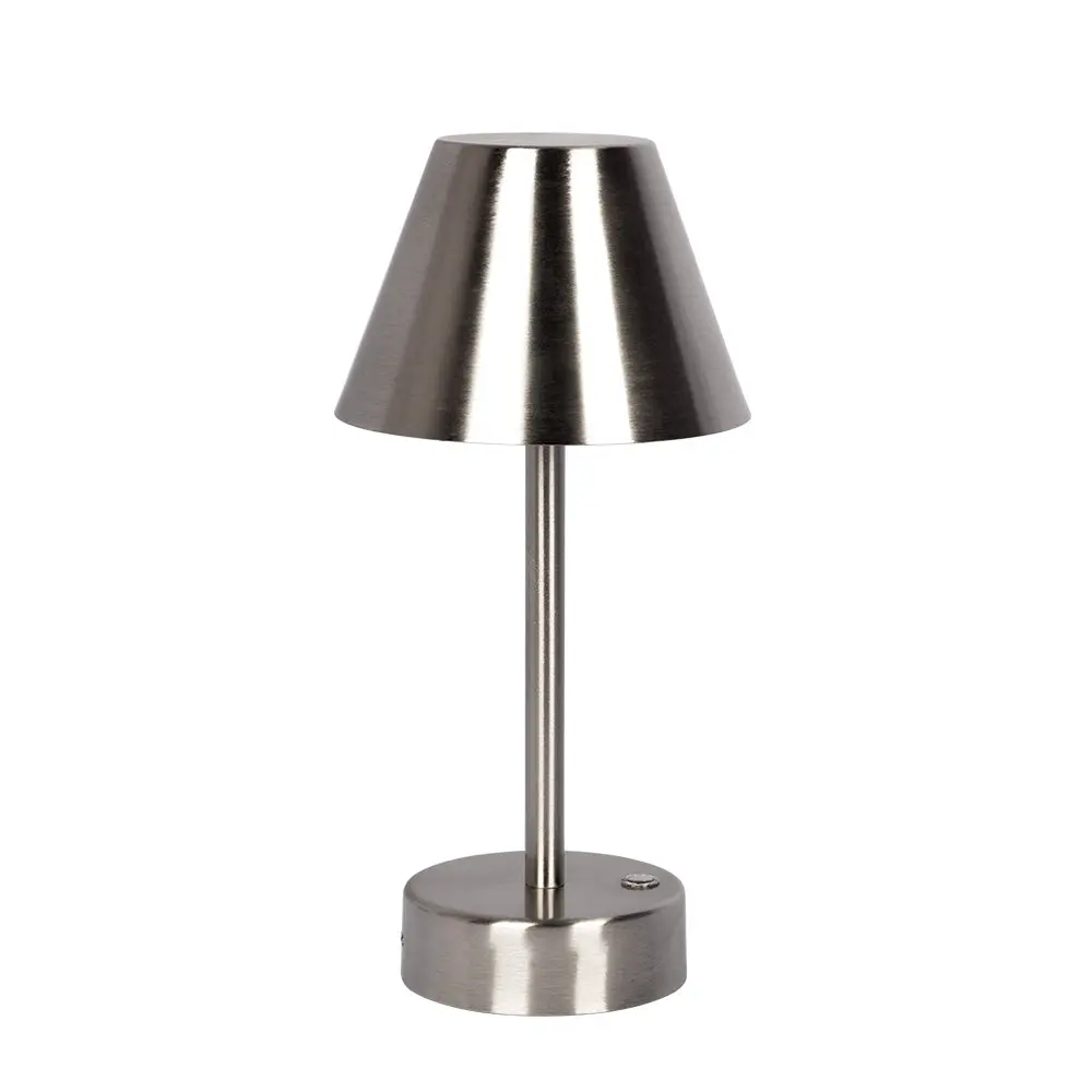 Elegance Rechargeable LED Table Lamp Brushed Nickel Touch Switch Bedside Lamp ashcroft furniture