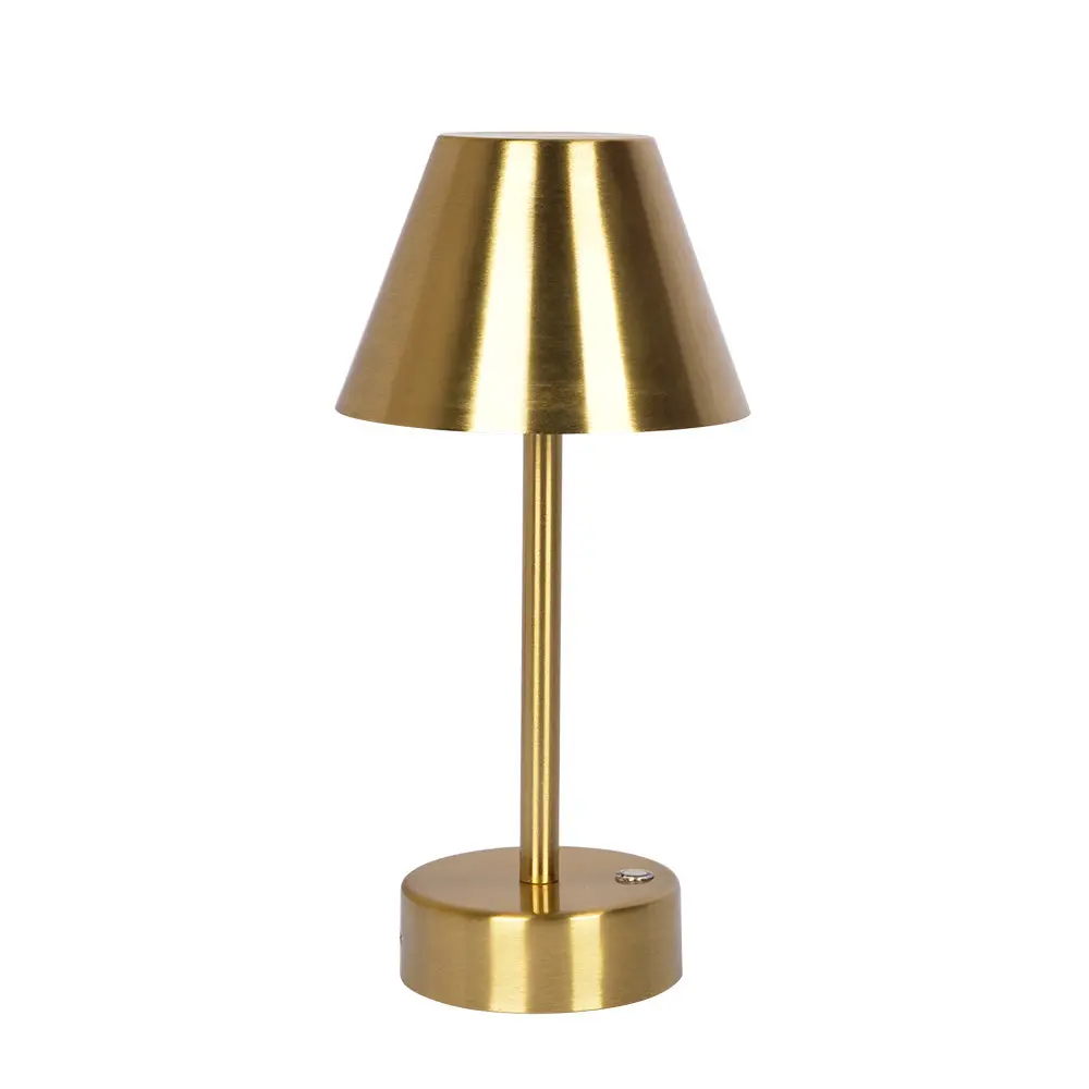 Elegance Rechargeable LED Table Lamp Plated Brass Touch Switch ashcroft furniture