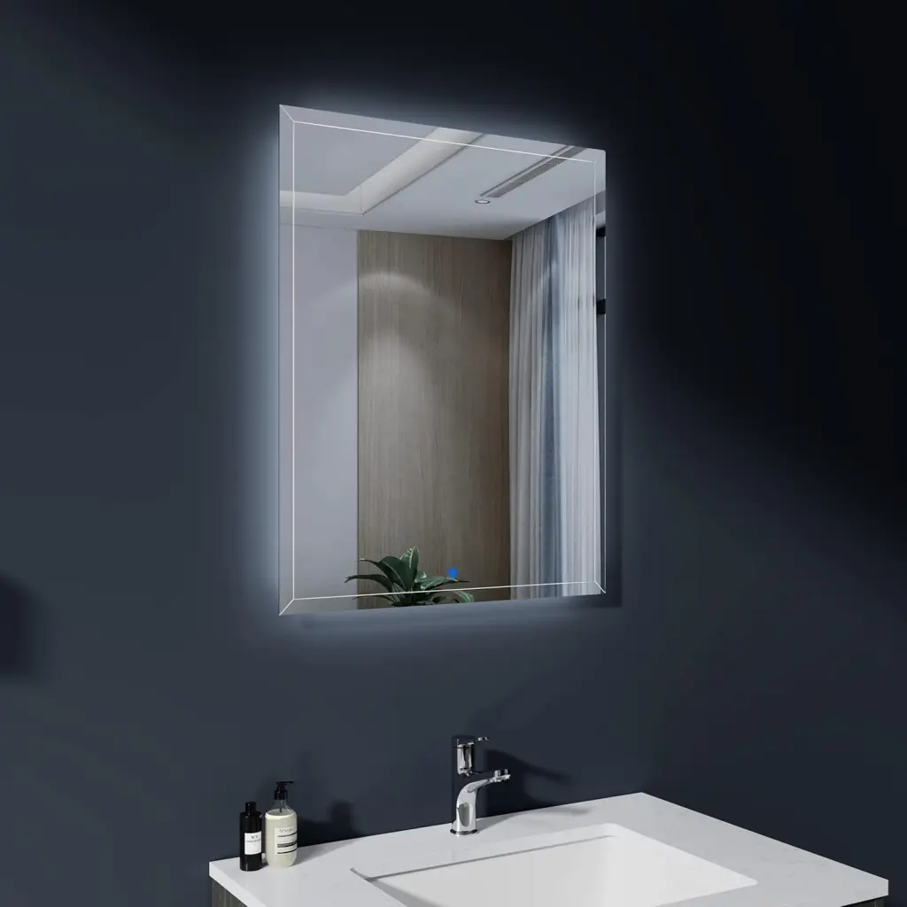 29x30 Inch LED Lighted Bathroom Mirror Wall Mounted Vanity Mirror bathininc