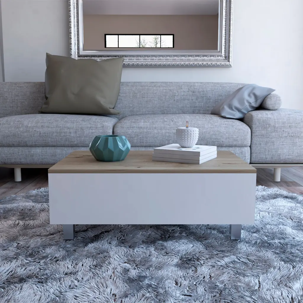Tilton Rectangle Lift Top Coffee Table White Oak White White Primary L - Modern Lift-Top Coffee Table Storage furniture max