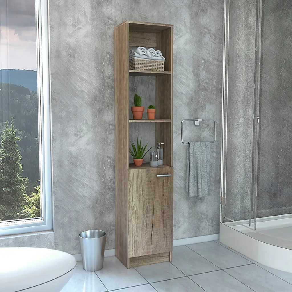 Malaga Linen Cabinet Two Indoor Shelves and Three External Shelves rta mubles colombia