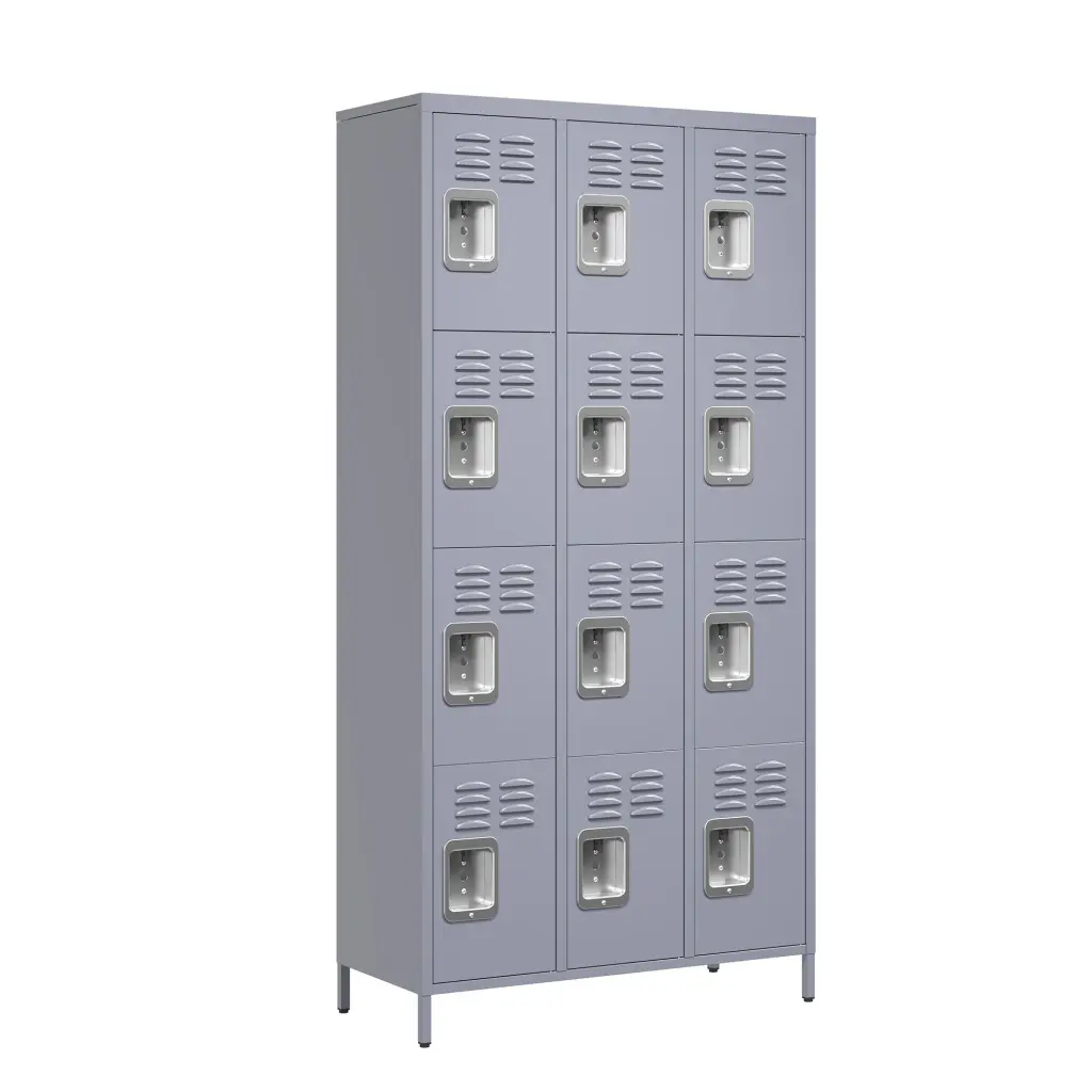 12 Door 72 Inch Metal Lockers Lock Employees Storage Cabinet makeace steel furniture