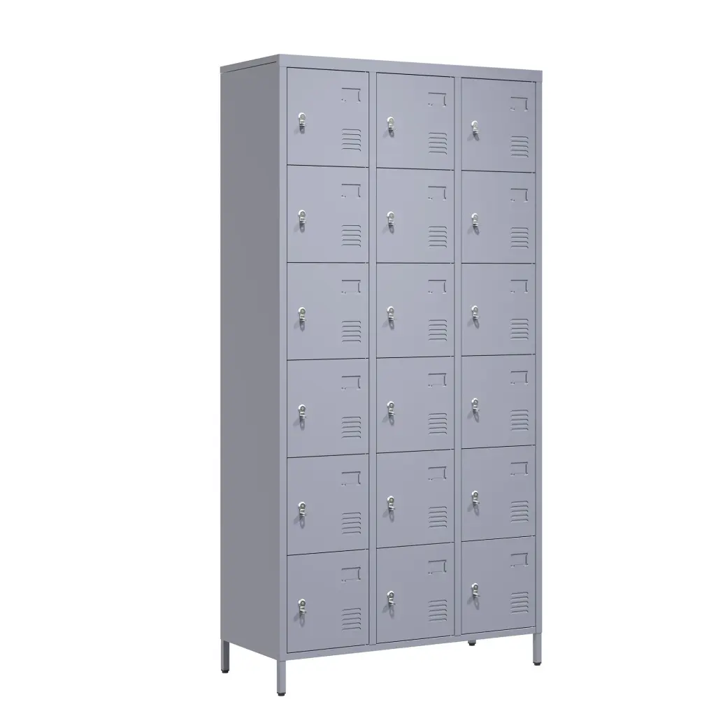 18 Door 72 Inch Metal Lockers Lock Employees - Storage Locker Cabinet makeace steel furniture