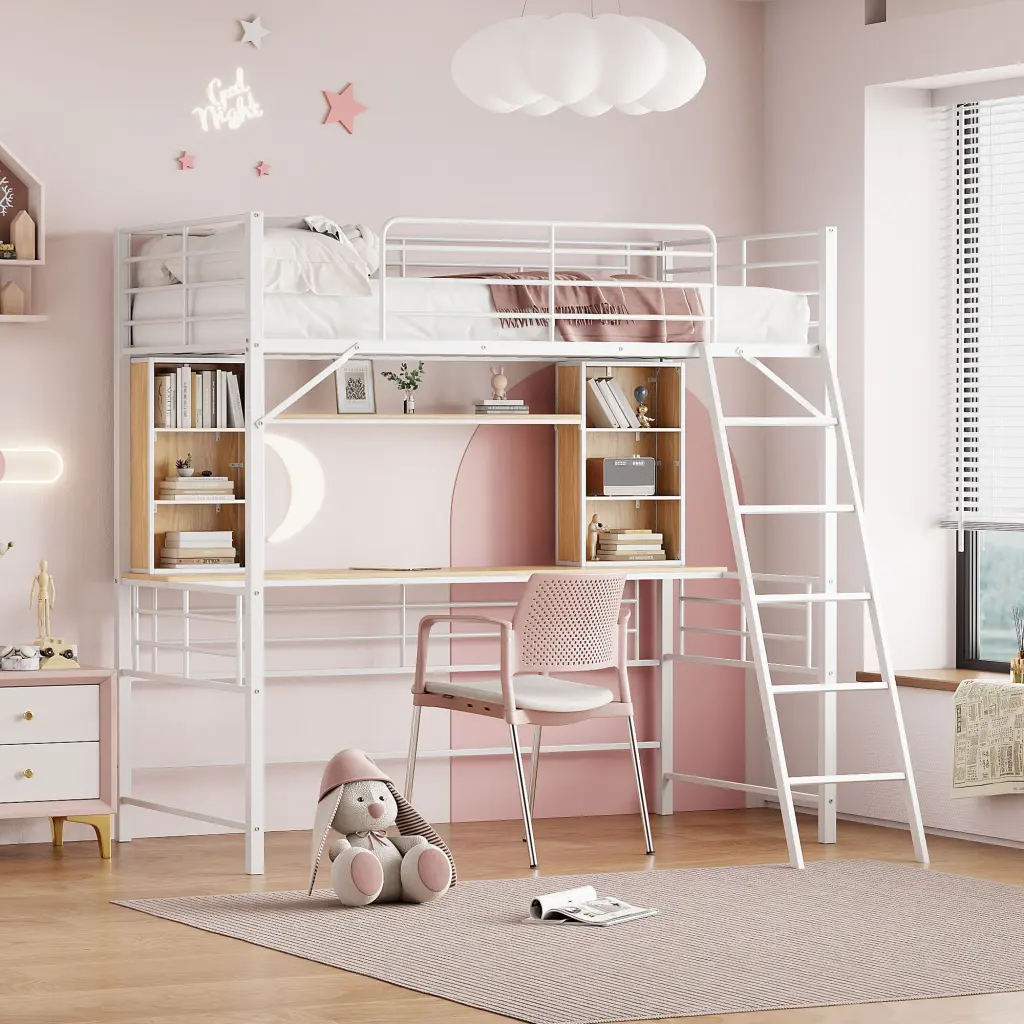 Twin Dimensions Loft Bed Desk And Shelf Loft Bed Ladder Twin White lucky world