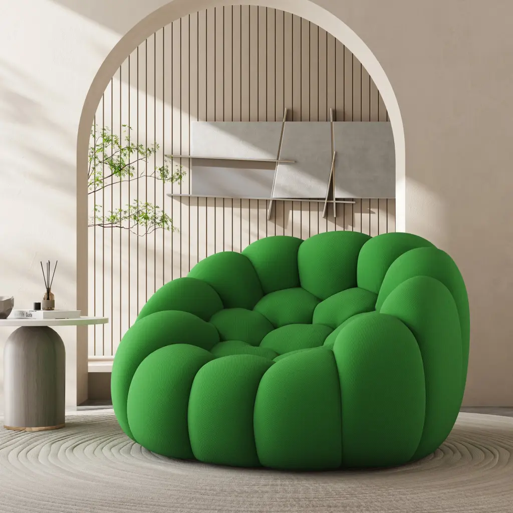 47 Inch Lazy Floor Sofa Curved Bubble Chair Oversized Single Bubble Sofa modasi