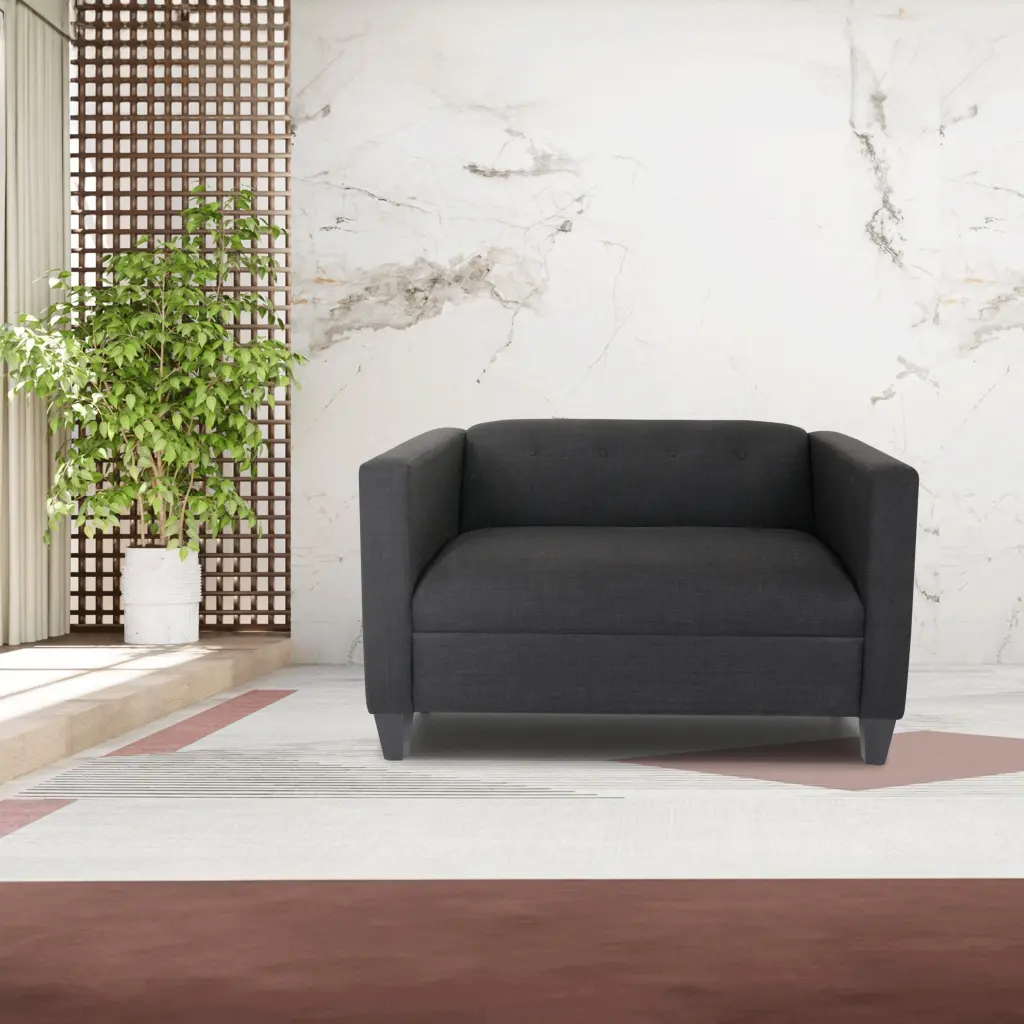 Bennet Black Loveseat Sofa Living Room Modern Decor Beautiful Seating american-made seating