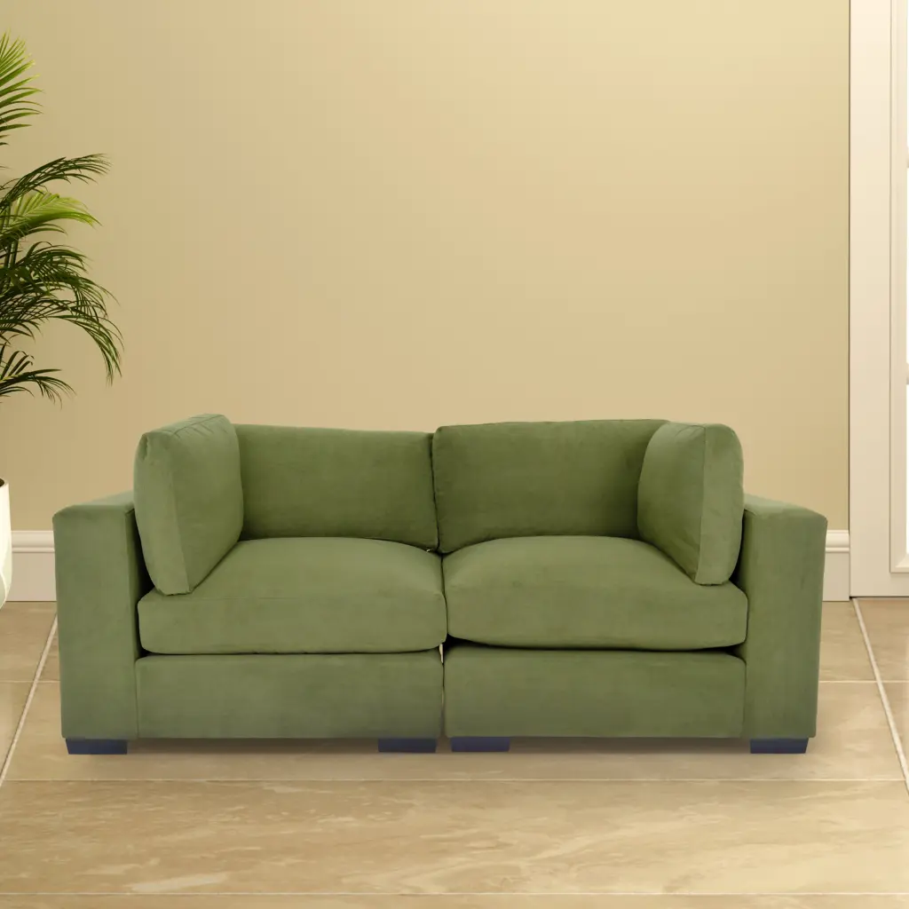 Forest Green Loveseat Sofa Modern Living Room Decor american-made seating