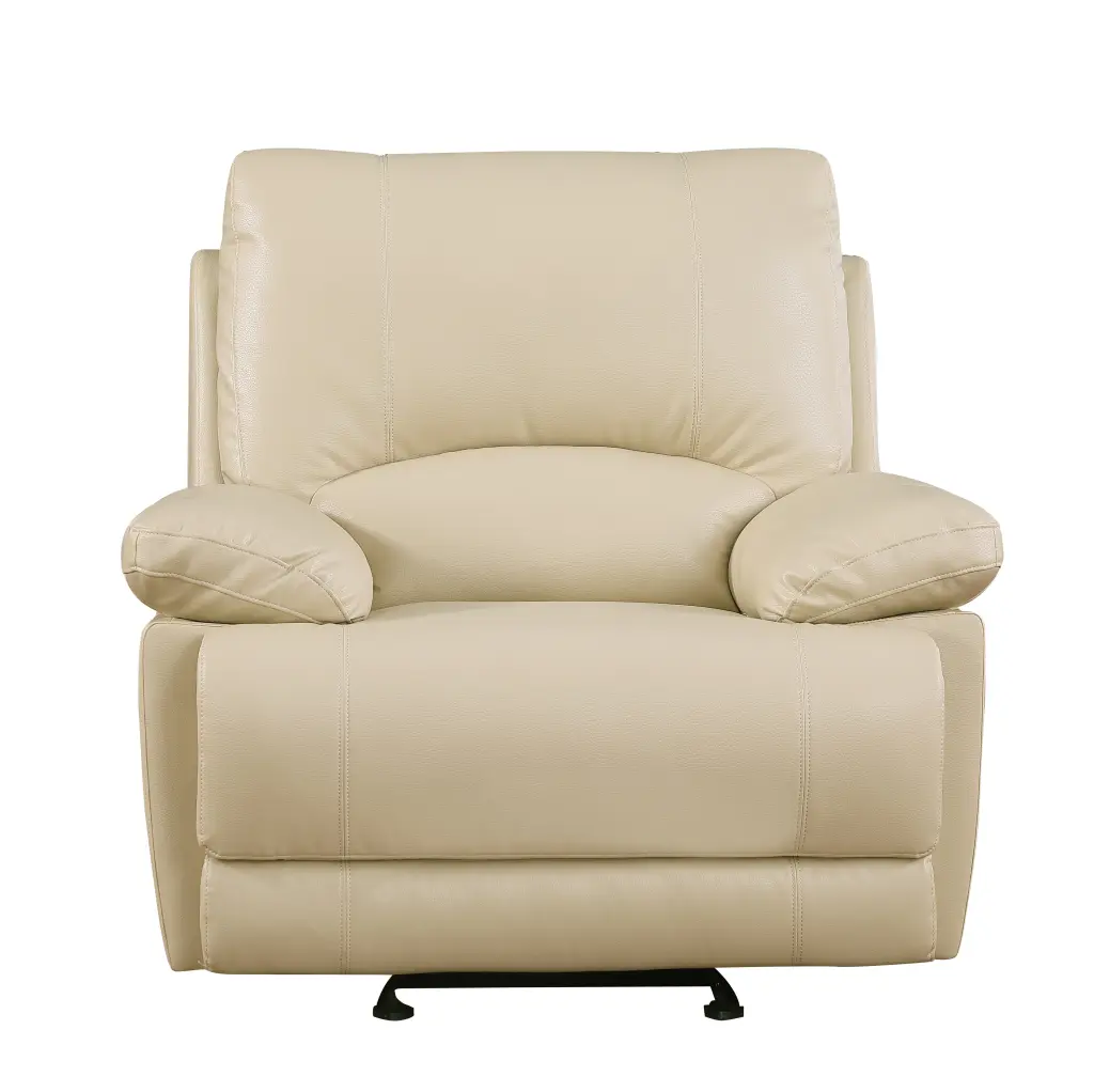 Hide Air Reclining Loveseat Beige Foam Hide Comfortable Modern Living Room Furniture global united