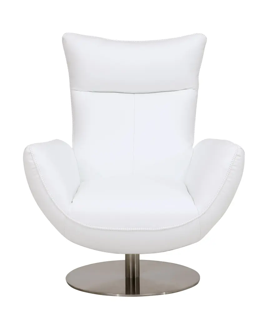 Modern Authentic Italian Hide Upholstered Loveseat White Foam Hide global united