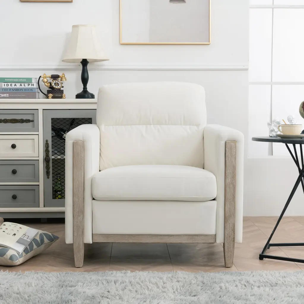 1 Seater Sofa Living Room Beige Material Compact Spaces rnb