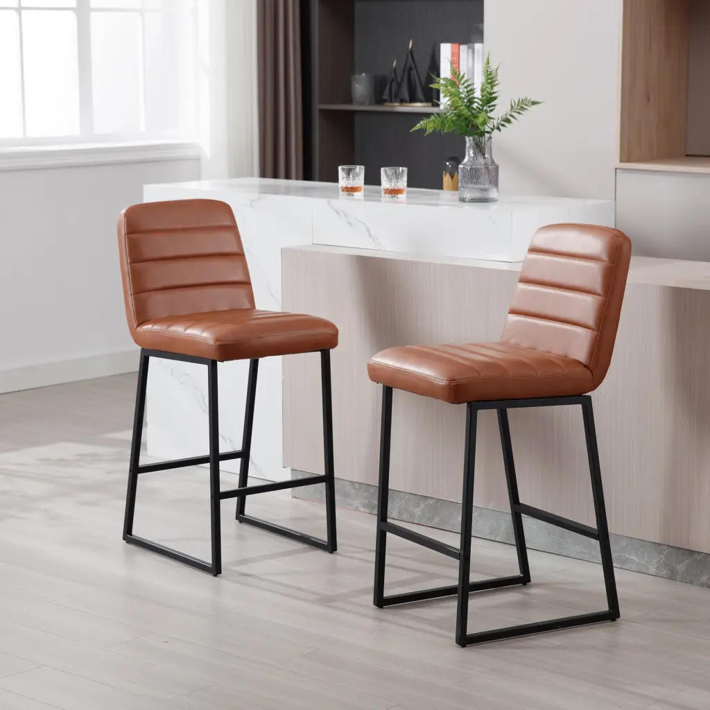 Low Bar Stools Set 2 Bar Chairs Living Room Party Room Kitchen lesscasa