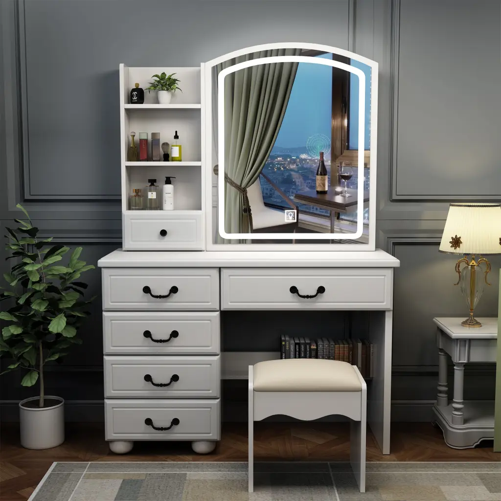 Fashion Vanity Desk Mirror And Lights Makeup Vanity Mirror montary
