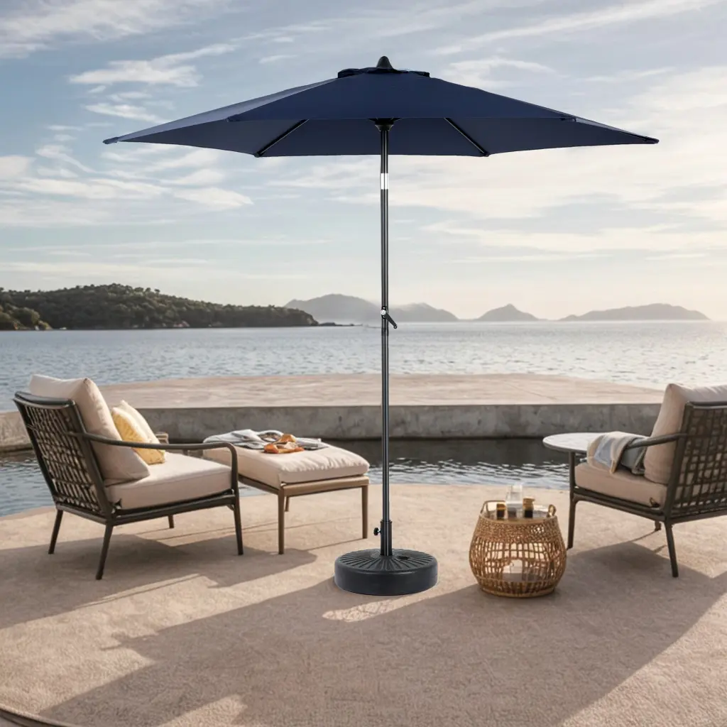 9Ft Outdoor Patio Umbrella Push Button Tilt Garden Table hifine outdoor furniture w-640