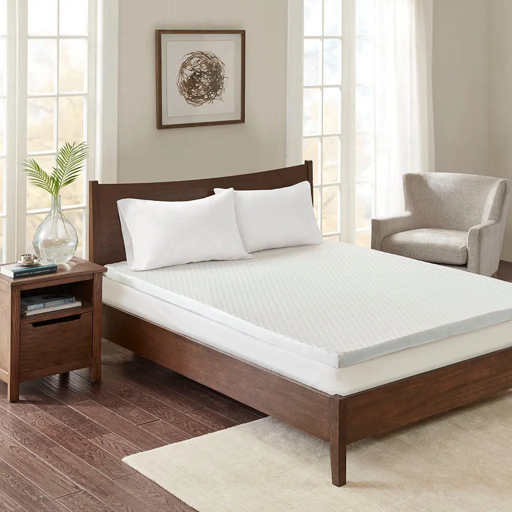 All Season Reversible Cooling Bedding Topper White Polyester Mattress Pad jla