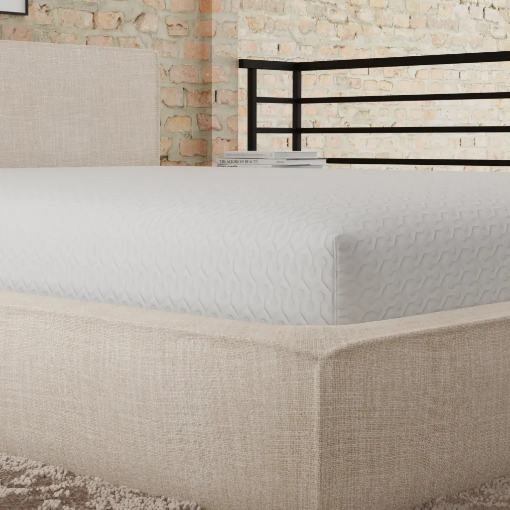 Snow Soft Circular Poly Knit Mattress Pad Heiq Cooling Technology Water Resistant motiontrend