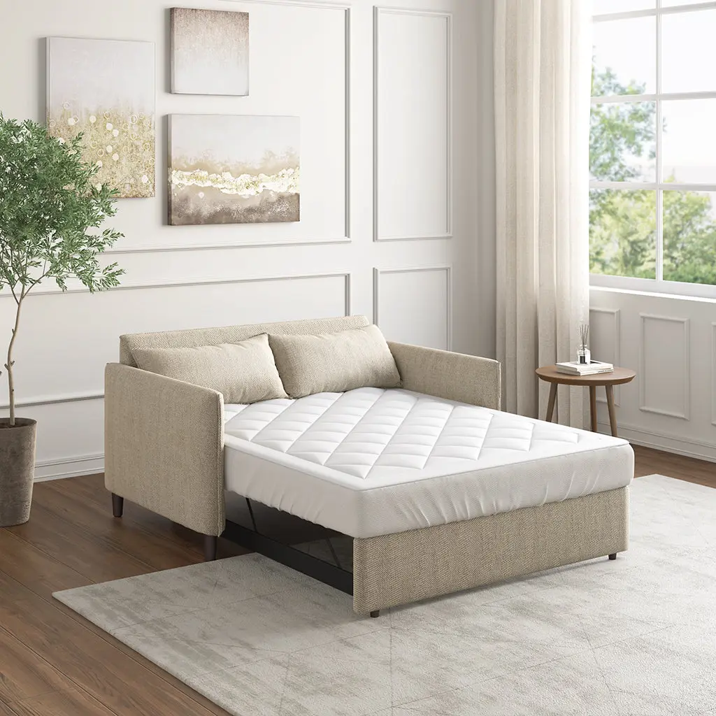 White Water Resistant Microfiber Sofa Bed Mattress Pad jla