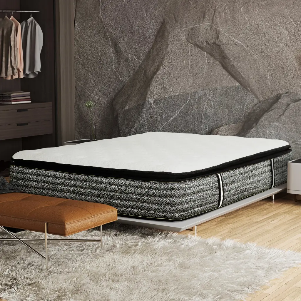 Luxury 14 . Cal King Dimensions Pocket Coil Hybrid Mattress Super Plush Bed kanepe