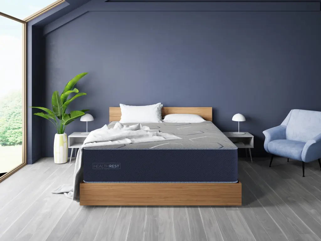 Wellnessrest Restonic Polarbreeze Super Plush Queen Mattress Navy Blue Alloy Metal restonic mattress