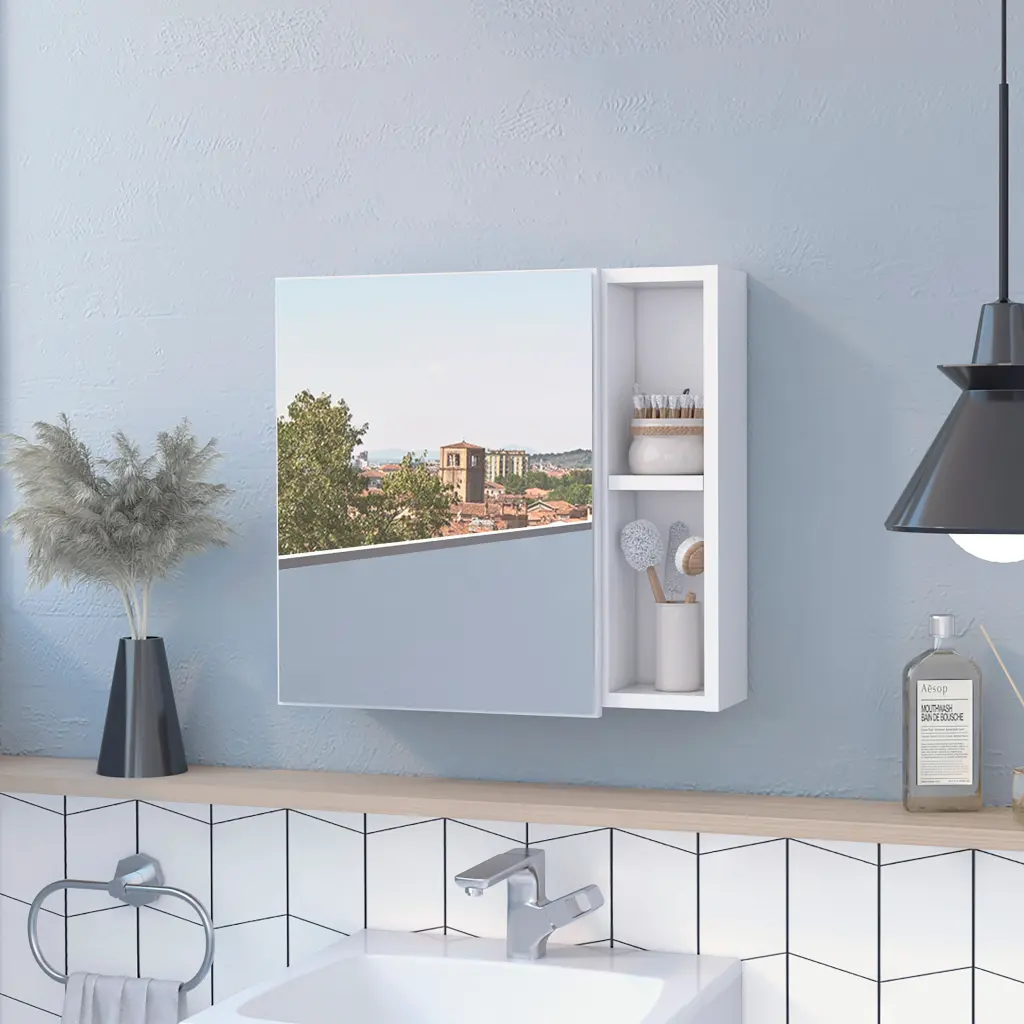 Oman Medicine Cabinet Three Internal Shelves and Single Door rta muebles colombia