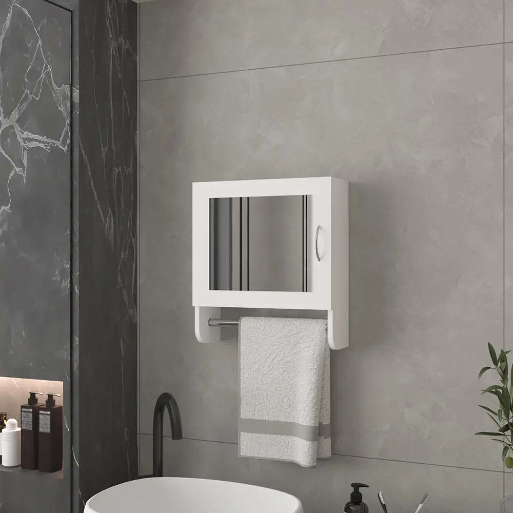 White Medicine Cabinet Ulysses Particle Board Engineered Design treevol furniture