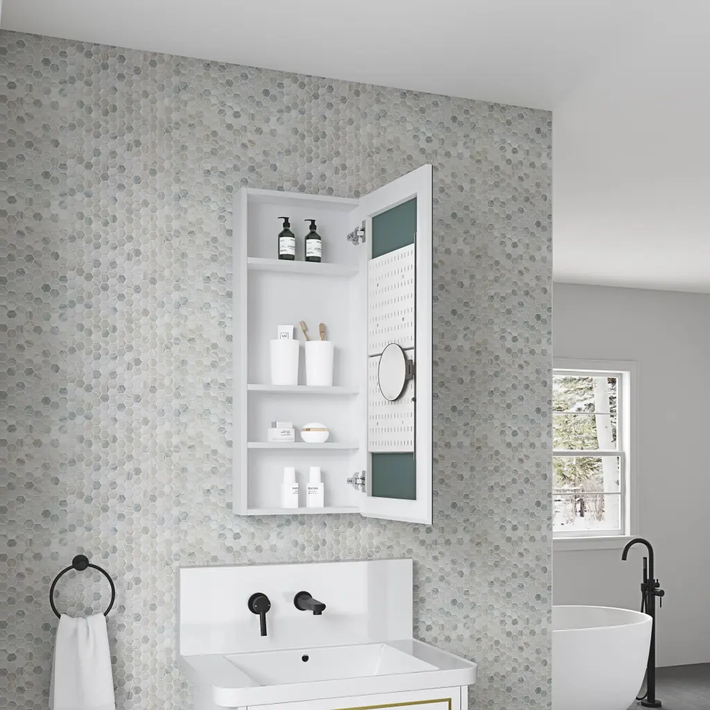15 Inch W X 36 Inch H Bathroom Mirror Medicine Cabinet Timberen Door w928 dongtu group