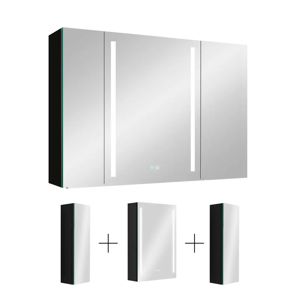 40X30 Inch LED Bathroom Medicine Cabinet Surface Mount Double Door Mirror Light w995 bestgo