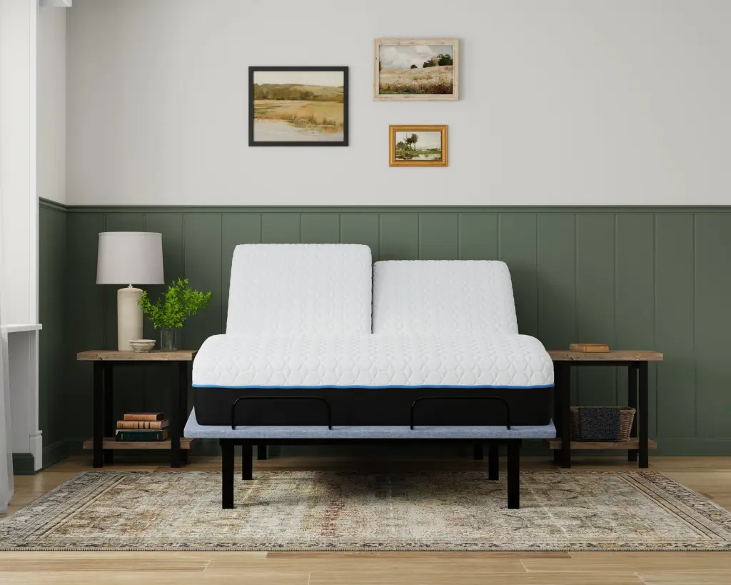 Copper Lux 14 Inch Split Top King Plush Memory Foam Mattress Phase Change Technology bedtech
