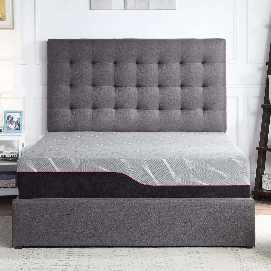11 Inch King Size Cooling Gel Memory Foam Mattress Grey bridgevine home