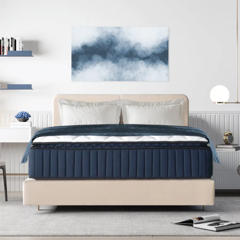 King Size Opulence 14 Inch Plush Pillow Top Memory Foam Mattress Edge Support brn sleep products