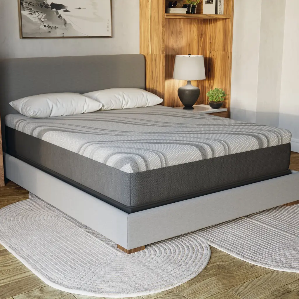NL 12 Pro Gel Hybrid Medium Twin Gray Memory Foam Mattress diamond mattress