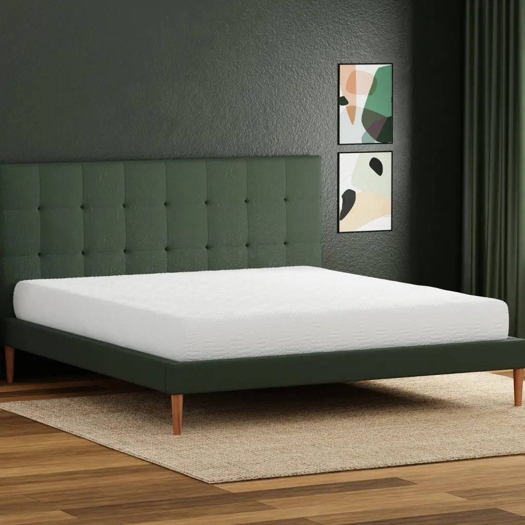 8 Inch Essentials Gel Infused Memory Foam Mattress Full Size White Foam motiontrend