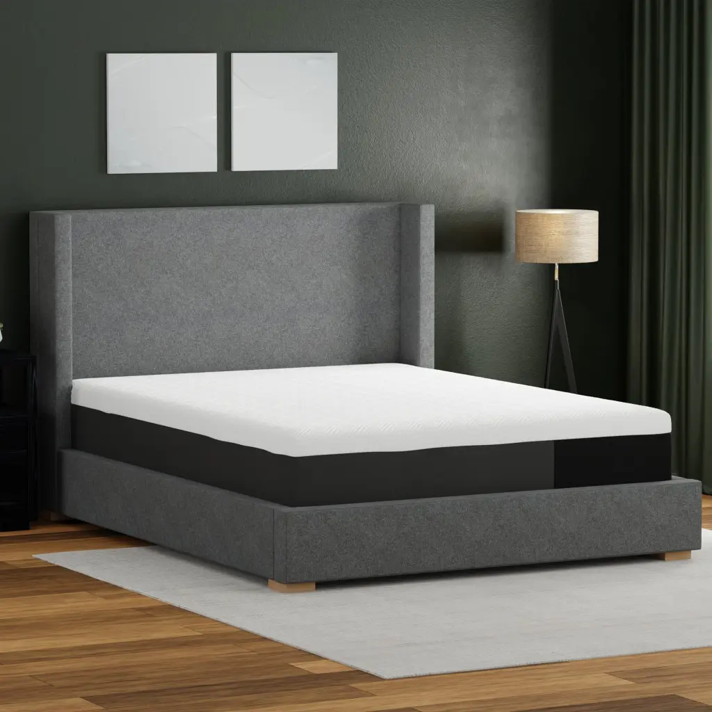 12 Inch Plush Gel Infused Memory Foam Queen Mattress White motiontrend