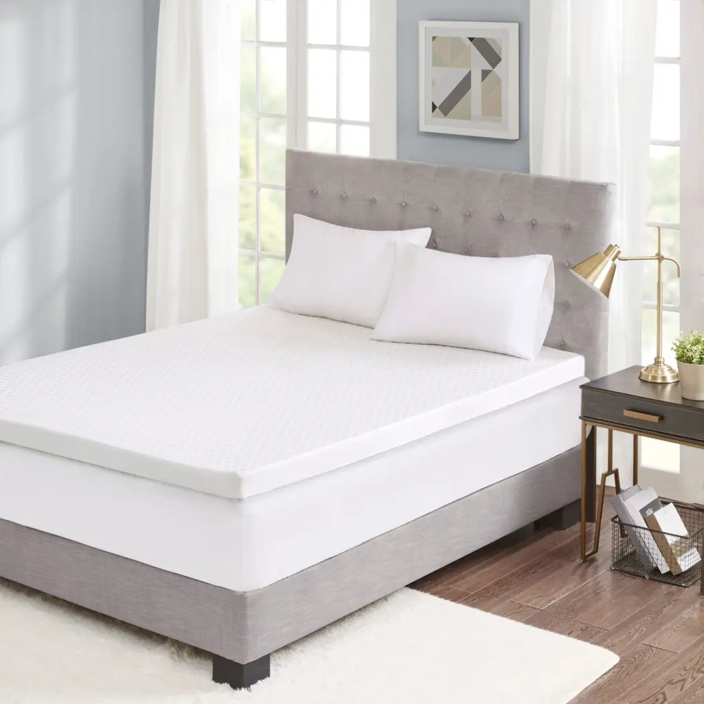 3 Inch Cooling Gel Memory Foam Bed Topper Sensitive Skin Removable Cover jla