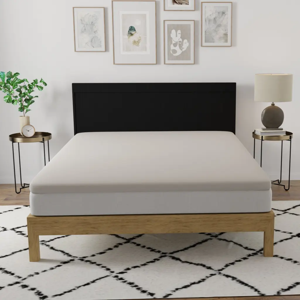 3 Inch Gel Memory Foam Topper Full Size White Cooling Mattress Pad motiontrend