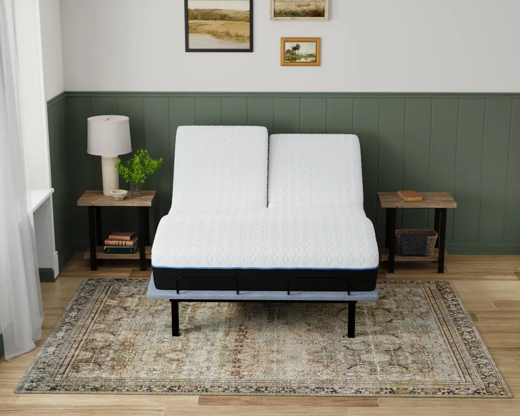 Copper Lux 12 Inch Split Top King Memory Foam Mattress Phase Change bedtech
