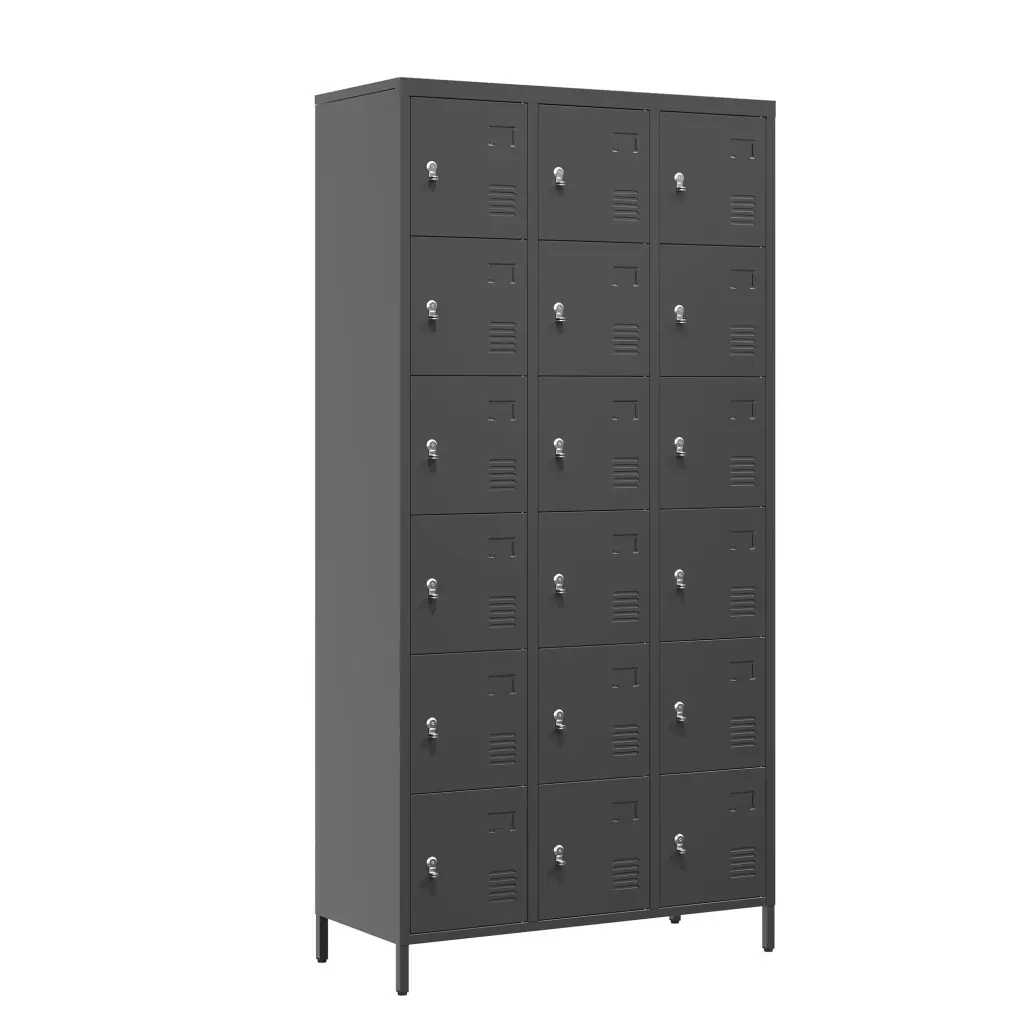 18 Door 72 Inch H Metallic Lockers Lock Employees Storage Cabinet makeace steel furniture