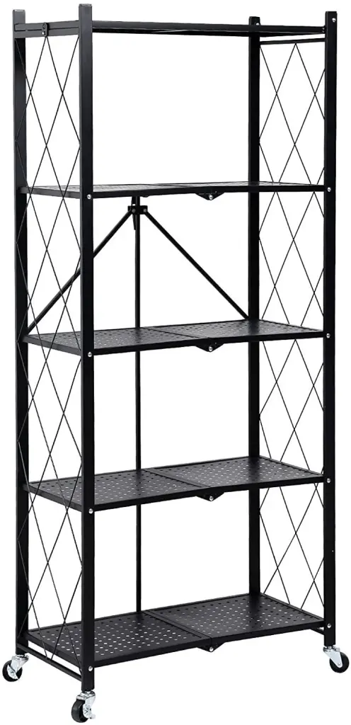 Healsmart 5 Tier Heavy Duty Collapsible Metal Rack Storage Shelving Unit w1134dhs