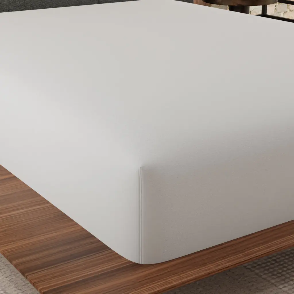 Essentials Woven Microfiber Water Resistant Bedding Preserver Full White Bed Sheet Set motiontrend