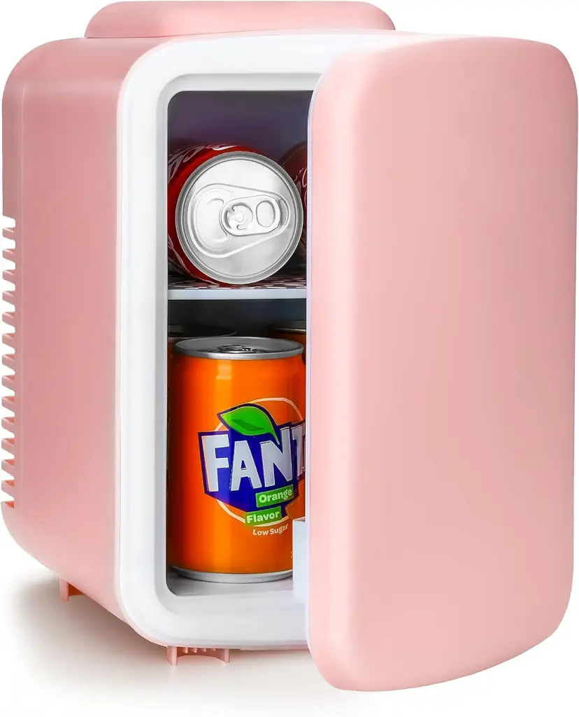 Mini Fridge 4L 6 Can Travel-Friendly Cooler and Warmer Freon-Free Small Refrigerator w1134dhs