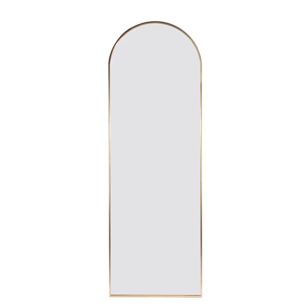 Precious Metal 63X20 Inch Arch Stand Full Length Mirror Classic MDF Frame huovtr