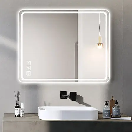 40X32 Inch LED Bathroom Mirror Vanity Mirror Front Lights and Wall Mount ld home