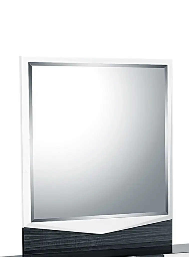 Vios Zebra White HG Mirror White Black MDF Wall Mirror luxe modern furniture