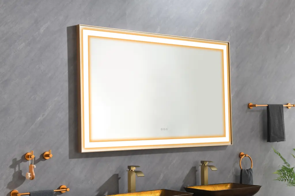 72x36 Inch LED Lighted Bathroom Wall Mounted Mirror Anti Fog High Lumen rnb
