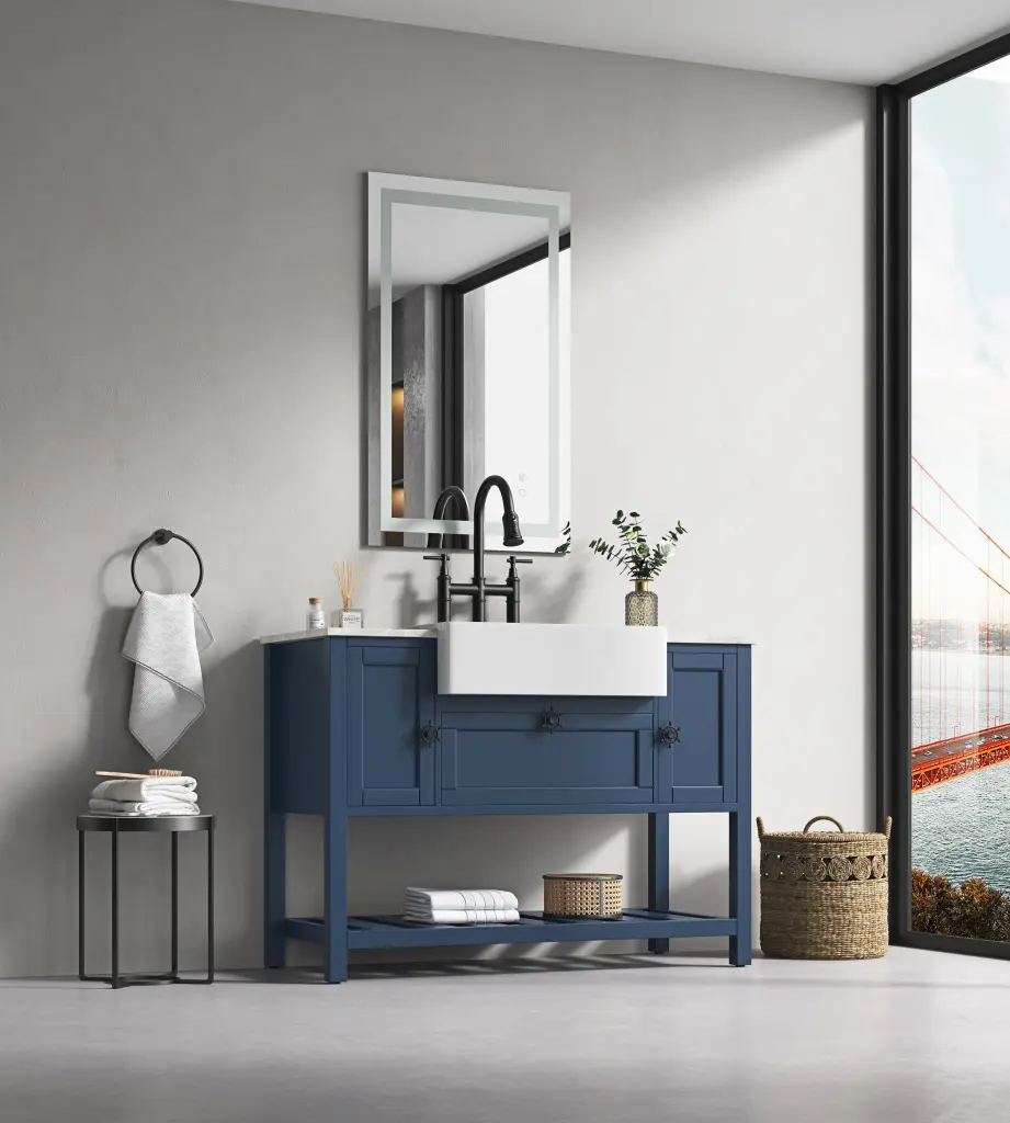 36x28 Inch LED Bathroom Mirror Front and Backlight - Dimmable Vanity Mirror w928 dongtu group